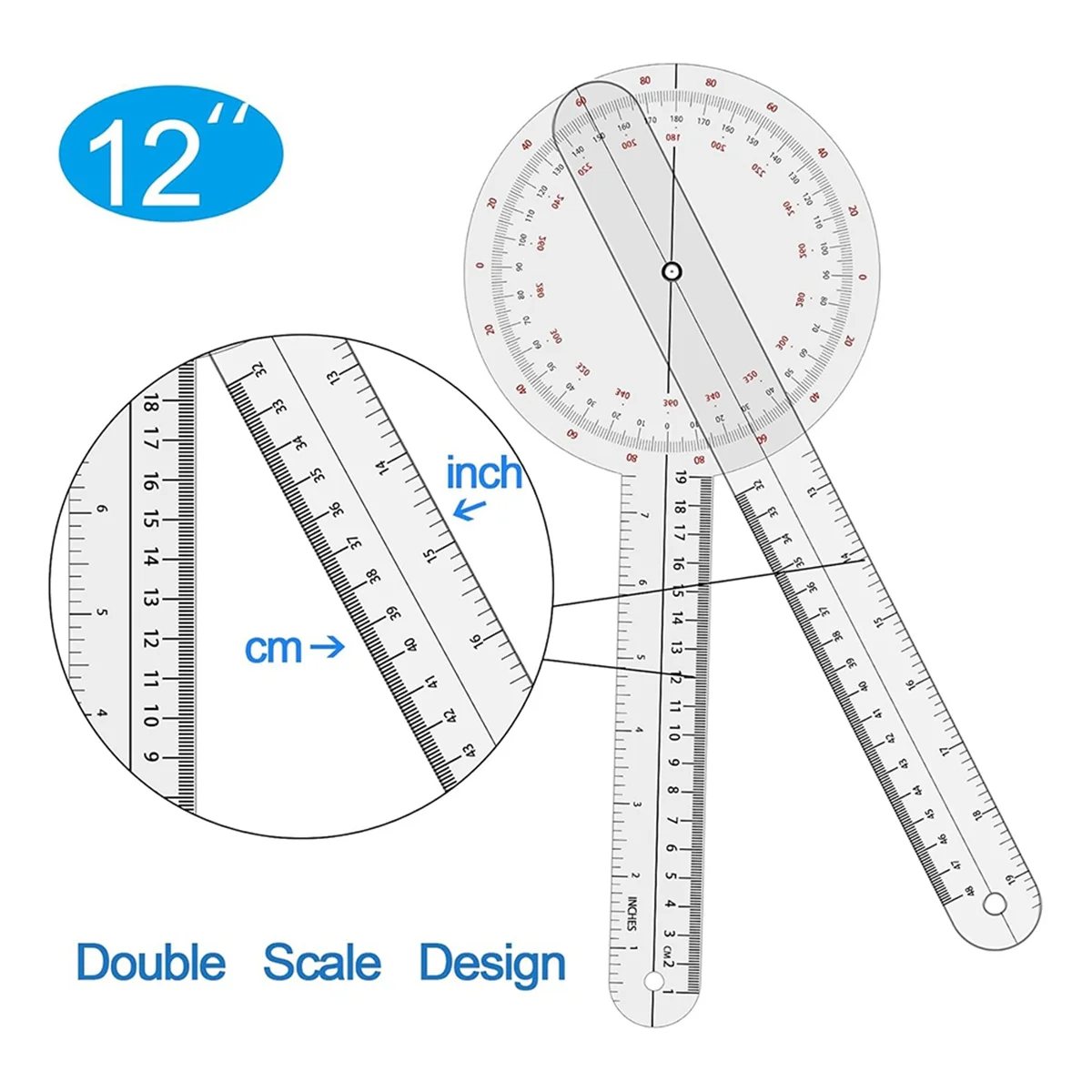 AT77 디지털 각도계 360도, 각도계 물리치료 - 12인치