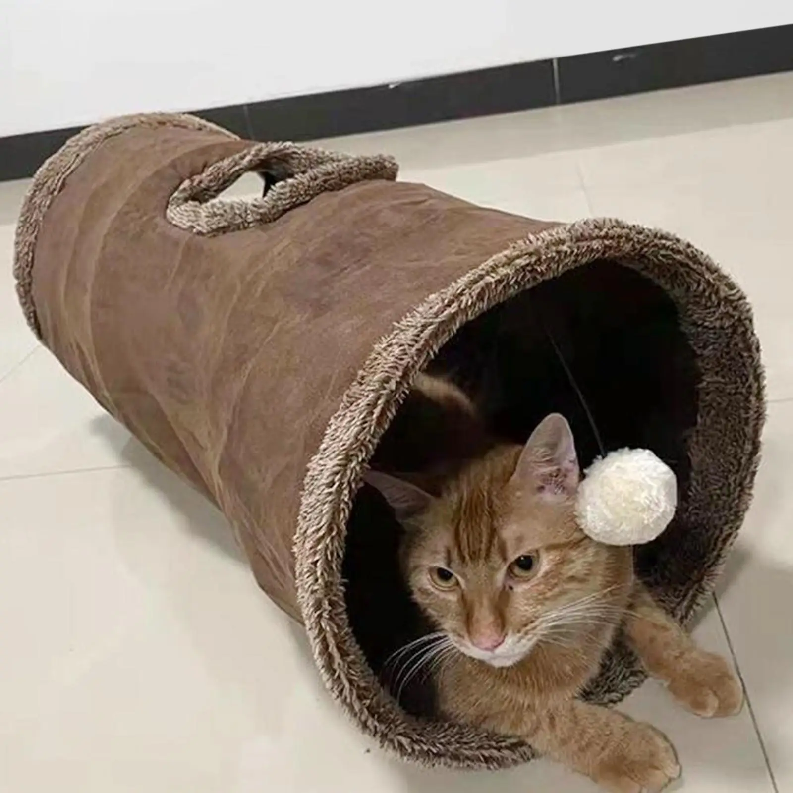 Portable Cat Tunnel Interactive Tube Folding Toys Pet Dogs Hiding with Play Ball Portable Cat Tunnel Interactive Tube Folding Toys Pet Dogs Hiding with Play Ball