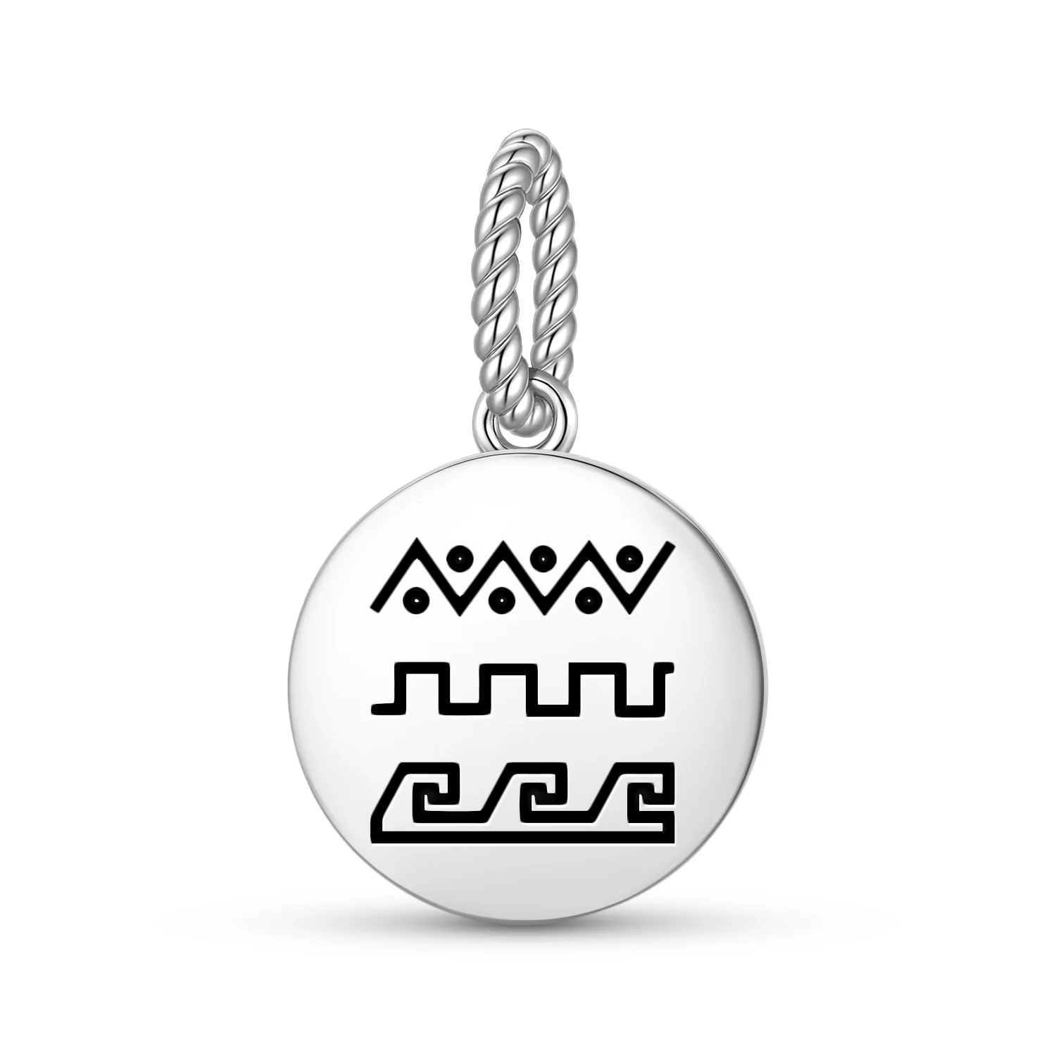 Turkish Su Yolu–Running Water Pendant 925 Sterling Silver Symbol Charm Bead for Women Bracelet Necklace Jewelry Popular