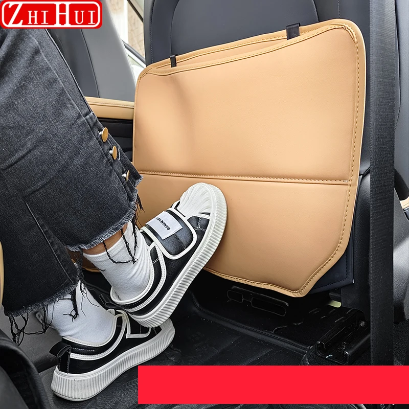 For Geely Atlas 2nd Gen Starray 2024 Car PU Leather Anti Kick Mat Pad Anti-kick Protector Mats Seat Back Protector Accessories