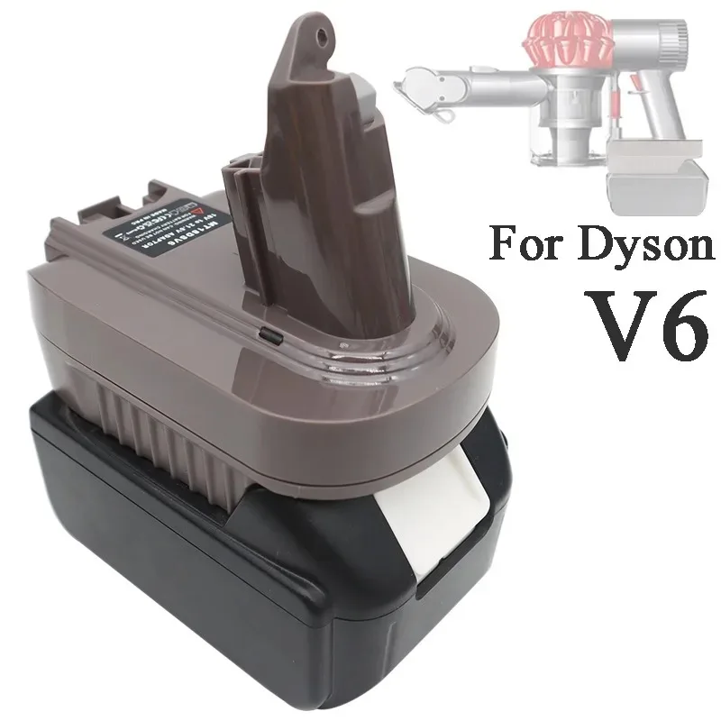 For Makita 18V Lithium Batteries Converting To Work for Dyson V6 Vacuun Cleaners MT18DSV6 Power Tool Battery Adapter Converter