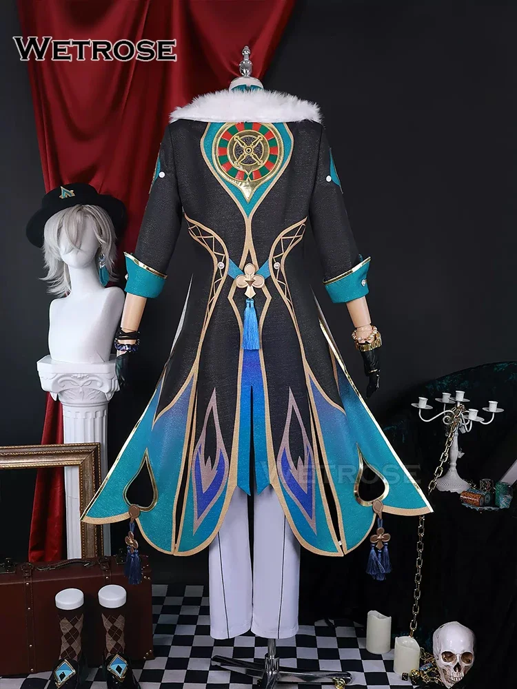 【Wetrose】 Aventurine SSR Cosplay Costume Honkai Star Rail Peacock Penacony Company Авантюрин  Full Set Wig Halloween Xmas