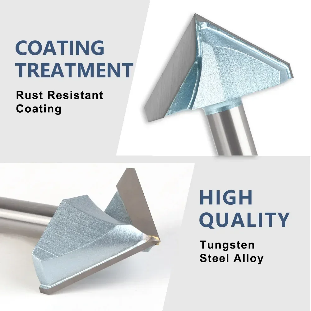 

1 шт., 12 мм, 1/2 дюйма, хвостовик 90 градусов, шаблон с V-образной канавкой, фреза с V-образной канавкой, чистка фрез, обрезка углов, круглые коробки, биты, инструменты