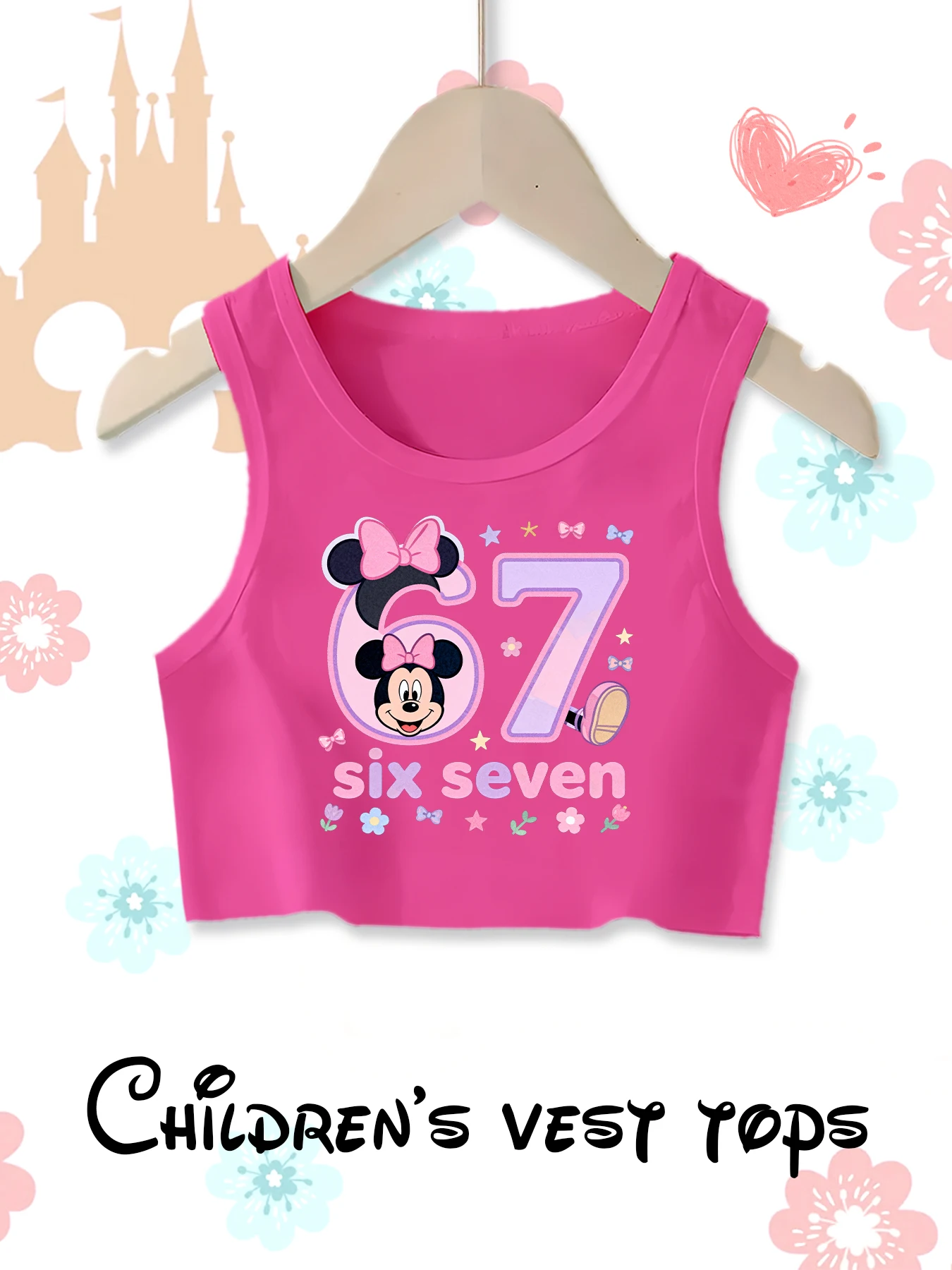 سترة أطفال أنيقة كاجوال برقبة دائرية من ديزني، مطبوعة بنمط ميني لطيف، مناسبة للارتداء اليومي، هدية لطيفة