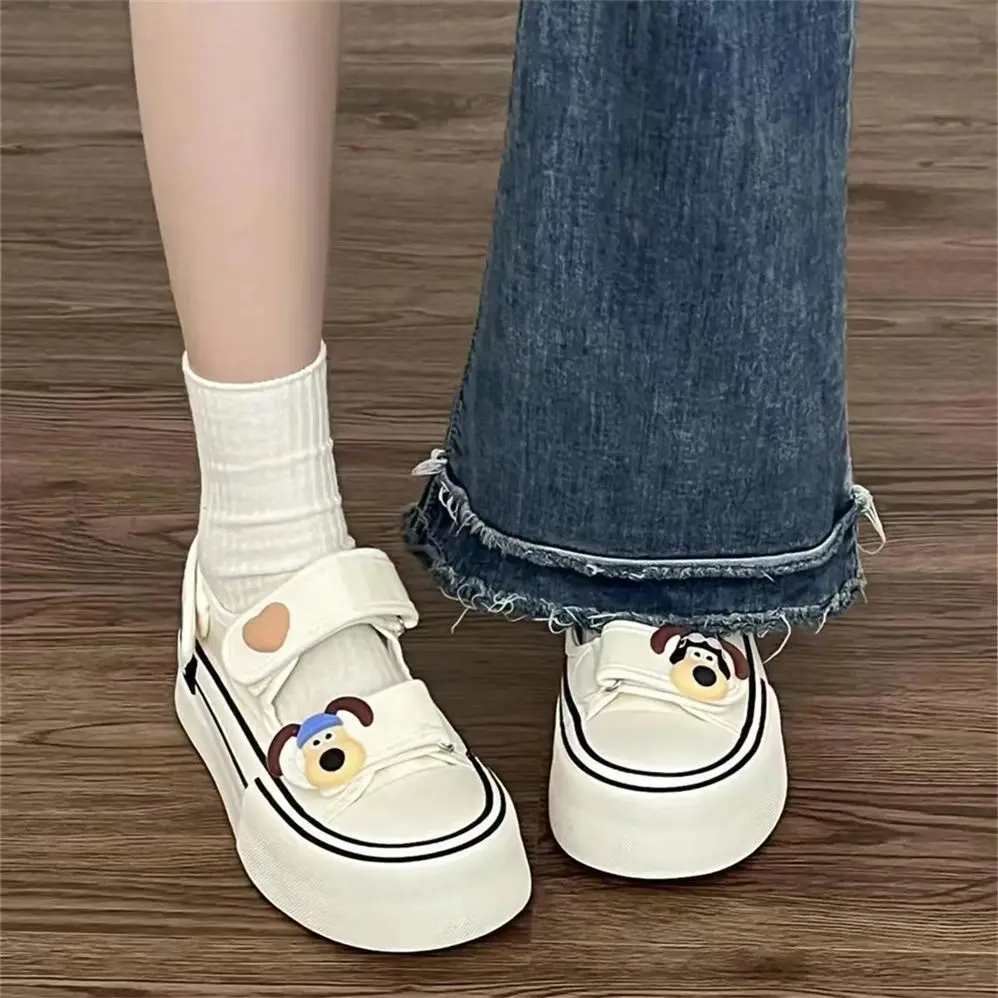 

Summer White Canvas Shoes 2024 New Female Breathable Cloth Casual Sandals Women Thick-soled Canvas Shoes Girls Cute Shoes 35-40