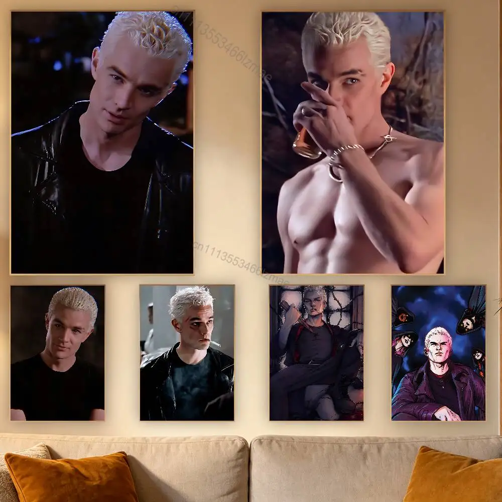 

J-James Marsters Spike Buffy Retro Fashion Pictorial Poster Sticky Poster Paper Sticker DIY Room Bar Cafe Wall Decor Gift