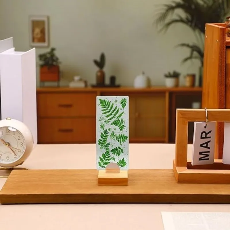 【FLASH-SALE!】Glass Display Stand For Mini Wooden Adjustable Glass Art Creation Color Tile Plaque(4 Pieces)