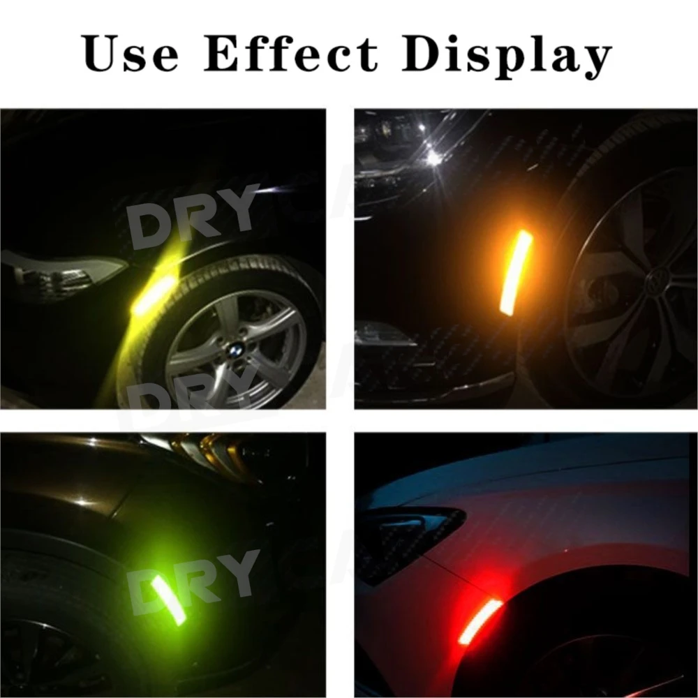 Reflective Car Door Sticker Safety Opening Warning Reflector Tape Decal Car Accessories Exterior Interior reflective sticker