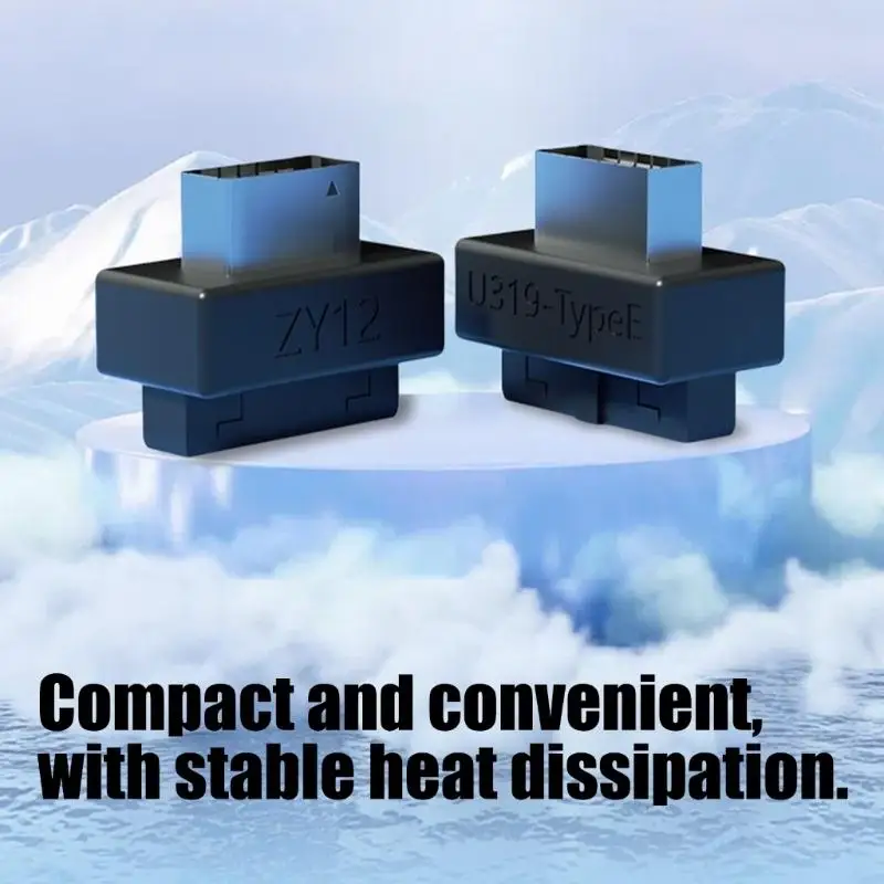 652F Toolless Installation USB3.0 Converters for 19Pin and 20Pin to Type E ABS Metal Build Fast 5Gbps Data Transfer for Enhances
