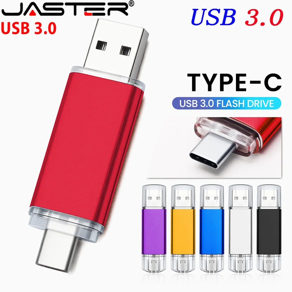 High speed 3.0 USB Type-C 2-in-1 Memory stick 16GB 32GB 64GB Pen Drive For Mobile Phones and Computers Real Capacity U Disk 4GB