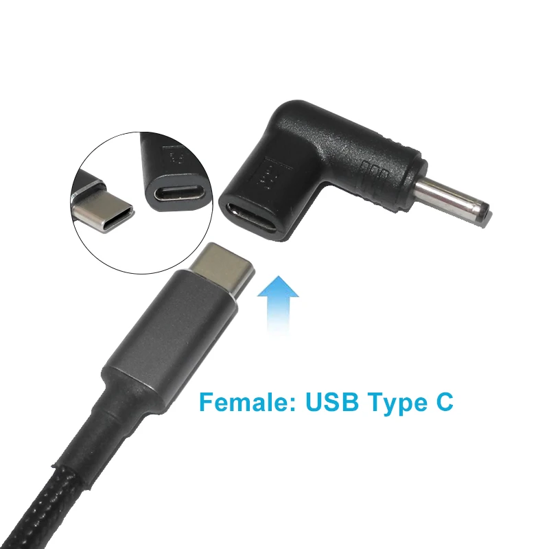 USB نوع C PD إلى 3.5*1.35 مللي متر 5 فولت 4A تيار مستمر محول الطاقة موصل لينوفو Miix 320-10ICR 310-10ICR 300-10IBY Ideapad 100S-11IBY