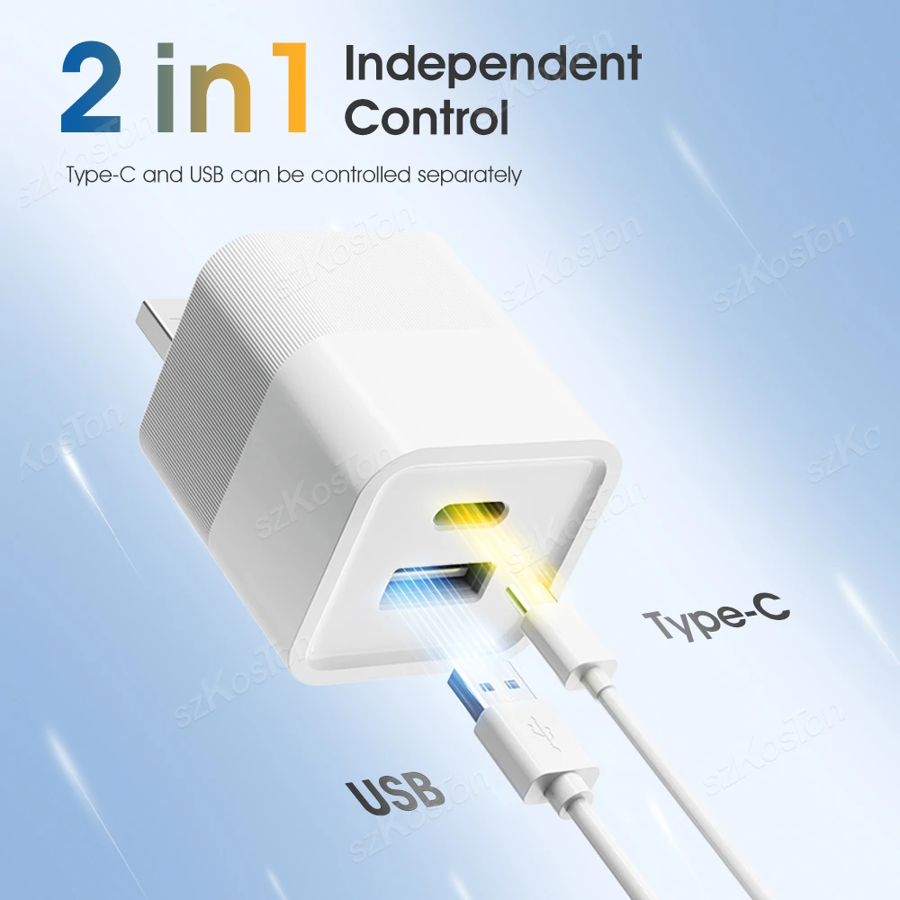 Adaptador de Alimentação Tuya WiFi Micro USB Tipo C, Plugue de Carga Inteligente, Funciona com Alexa, Assistente do Google, Vida Inteligente