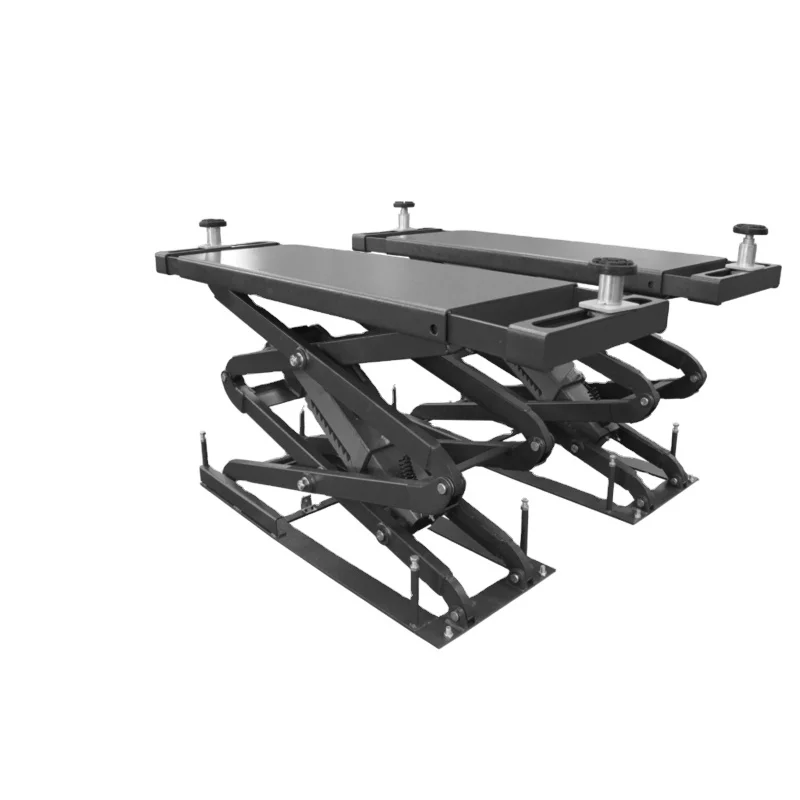 Newly Auto Hydraulic Lifter 3.0 T Car Scissor Lifting Machine Full Rise On The Ground