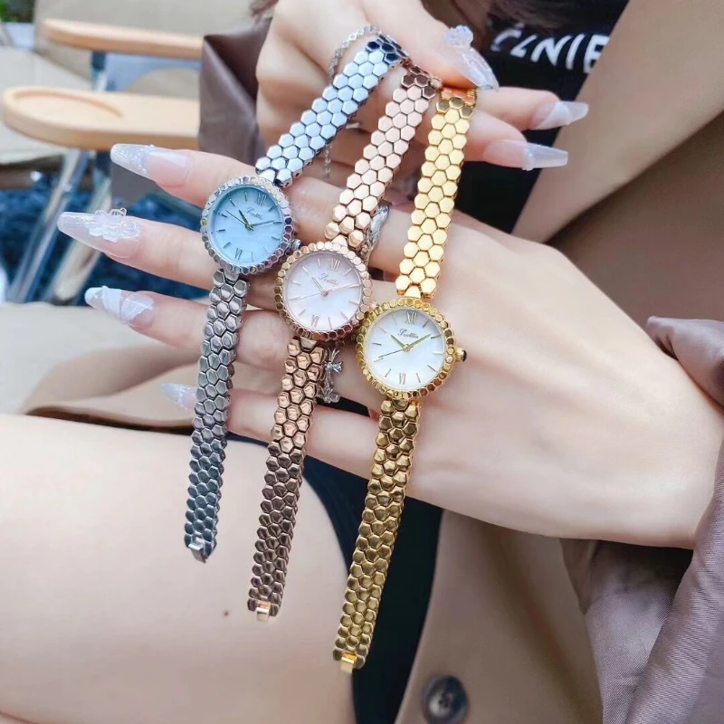 New women watch luxury diamond strap blue dial small elegant quartz watch simple bracelet clock gifts for women Reloj Mujer