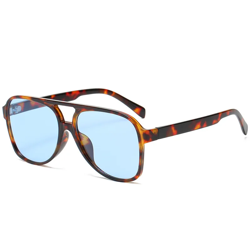 Occhiali da sole ovali retrò da aviazione Uomo Donna Occhiali da sole pilota Nero Blu Leopardo Giallo Viaggio in spiaggia all\'aperto Occhiali Shades