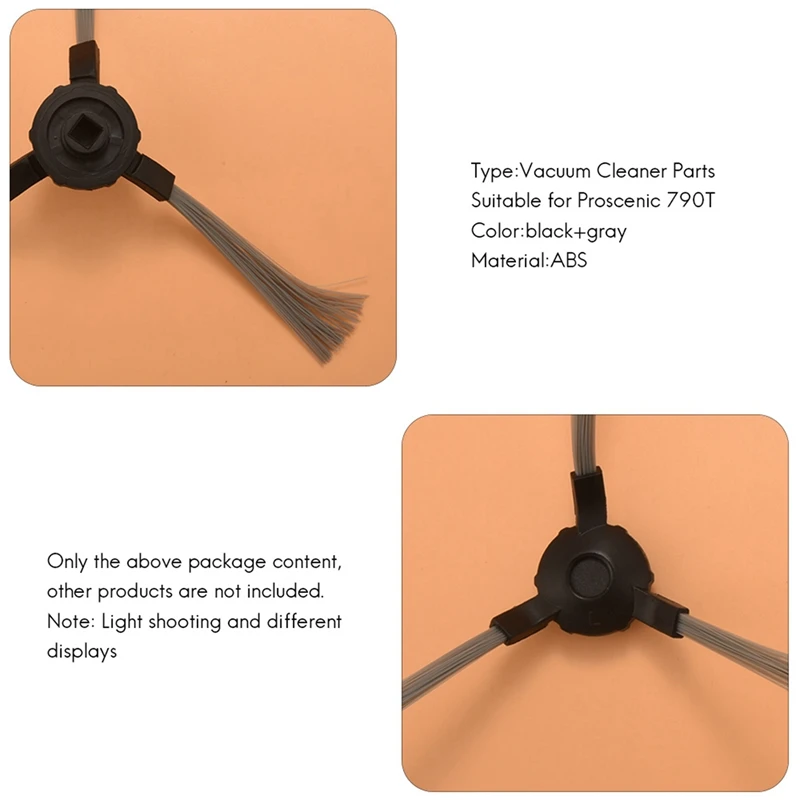 

ABLN-12 Pcs Side Brushes Robot Vacuum Cleaner Parts Hepa Filter For Proscenic 790T