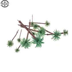 10pcs Mini Green Scenery Landscape Model Green Coconut Palms Tree Different Sizes Home Decor Ornaments