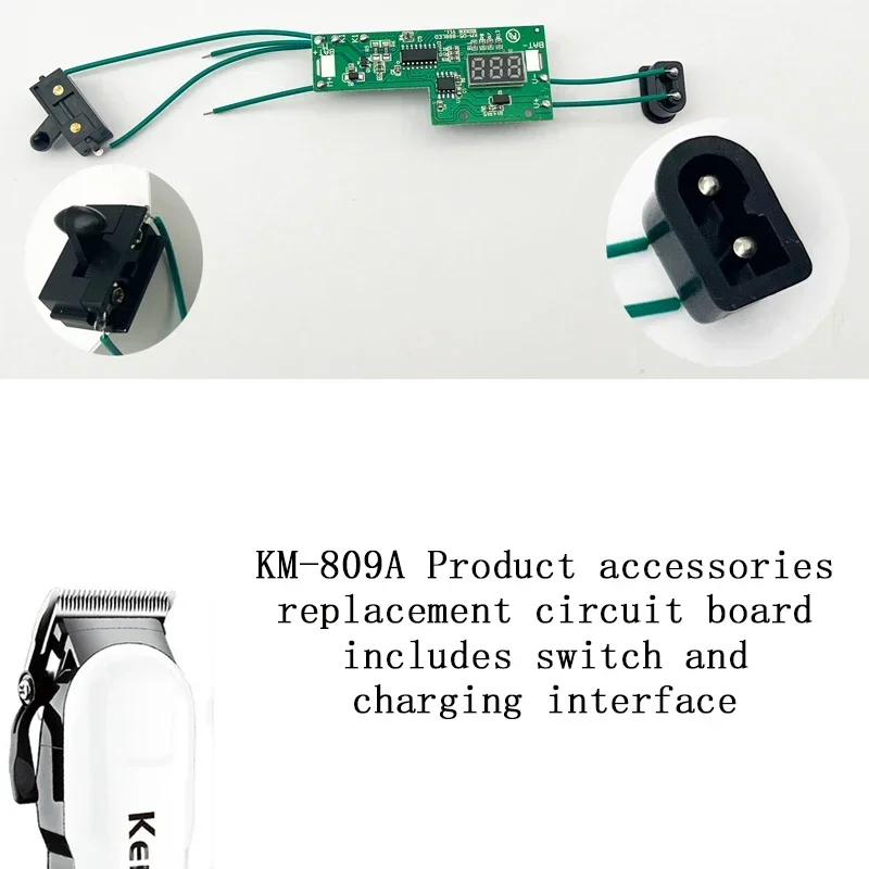 Kemei KM-809a Product Accessories Motor Switch Spring Adjusting Lever Circuit Board etc Freely Match