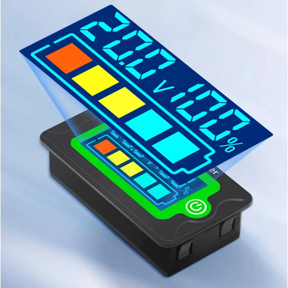 Waterproof Battery Capacity Indicator Voltmeter Digital Display Battery Tester For Test Measurement Tool Accessory