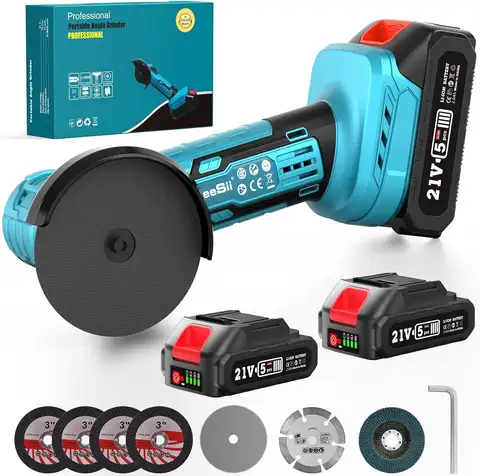 Seesii sladdlös minivinkelslipsats 19000 rpm borstlös elektrisk slipmaskin för metall, träpolering, rostborttagning 8 best sales vinkelslip trä - №1