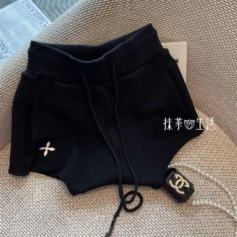 New casual sports hooded sweatshirt set shorts fashio high street all cotton two piece sets womens outifits y2k streetwear