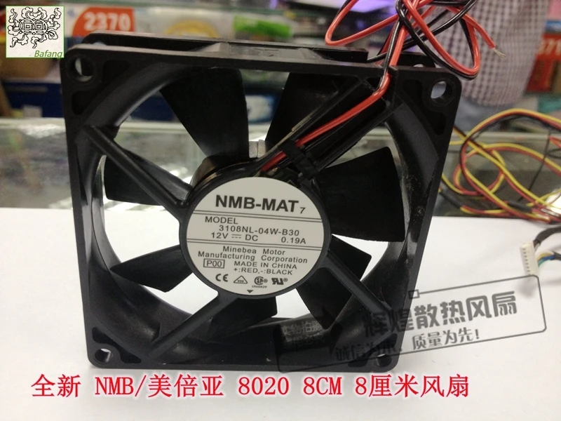 

Jinlingge для NMB-MAT Minebea 3108NL-04W-B30 12 В 0,19 А 8 см 8020 охлаждающий вентилятор