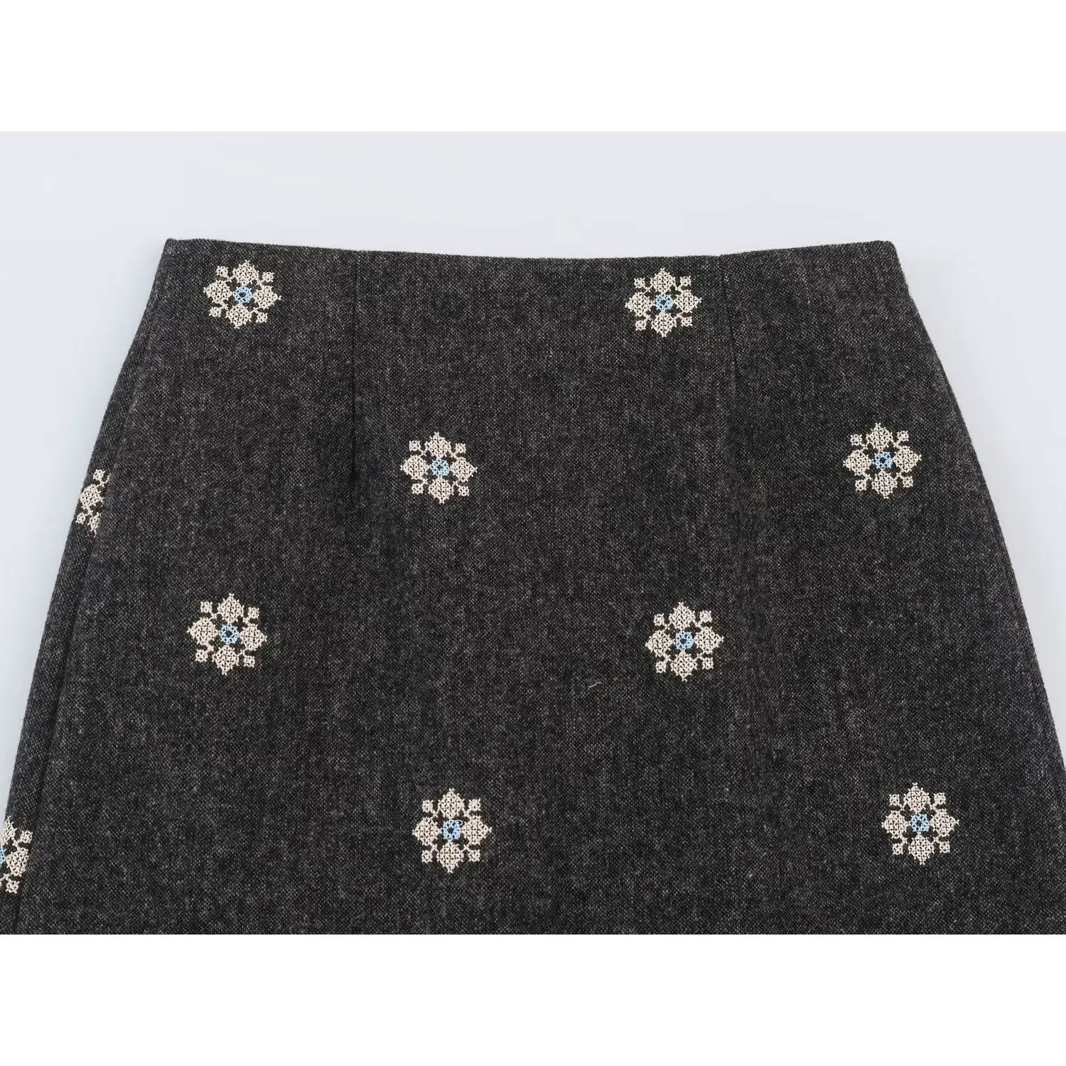 Early Autumn New Arrival Women's Fashion Slimming Fit Wrap Mid-Thigh Skirt Polyester Fiber Zipper Design Ladies' Skirt