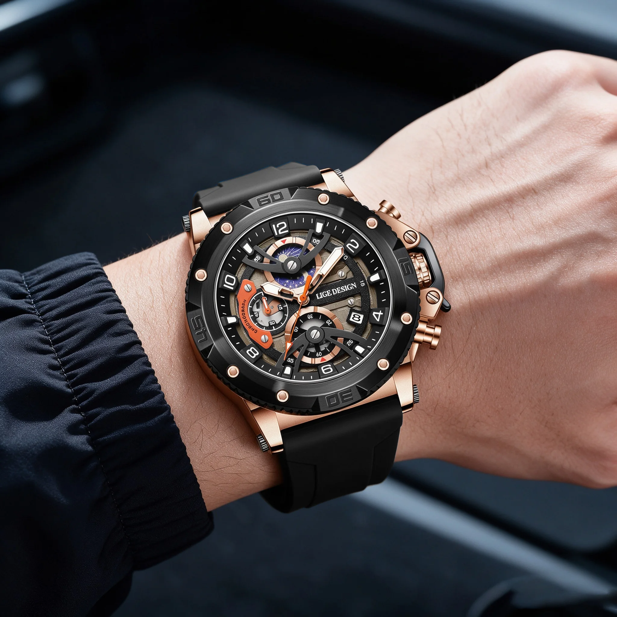 LIGE Sports Man Watch Top Bran - Luxury Watch Magazine review and price