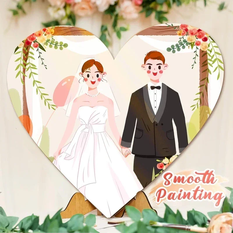 Hochzeit Liebe Herzform Holz Konfetti Blanko Herz Chips Valentinstag Dekoration Hochzeit Romantische Natürliche Bastelbedarf – Detail 2