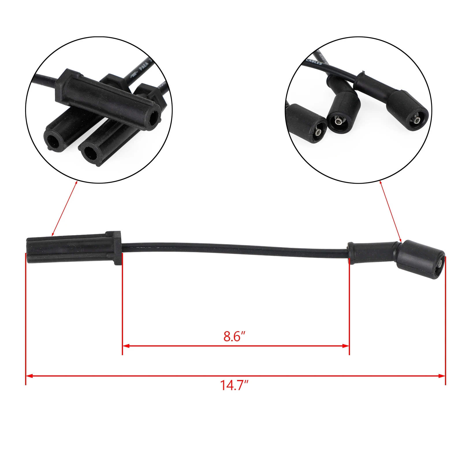 2007-2014 GMC Yukon 5.3L/6.2L-V8 8PCS Square Ignition Coil Spark Plug Wires 12611424 8125706160 D510C UF413 12570616 3