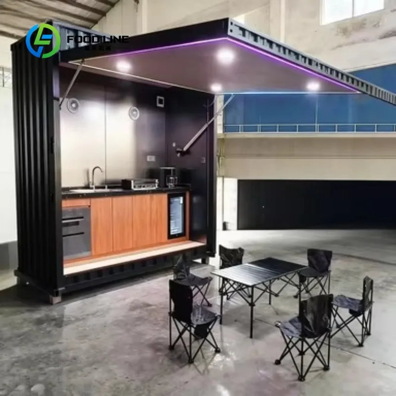 Customized Portable Outdoor Kitchen Cart with Grill Storage Shelves Heavy-Duty Stainless Steel for Catering BBQ