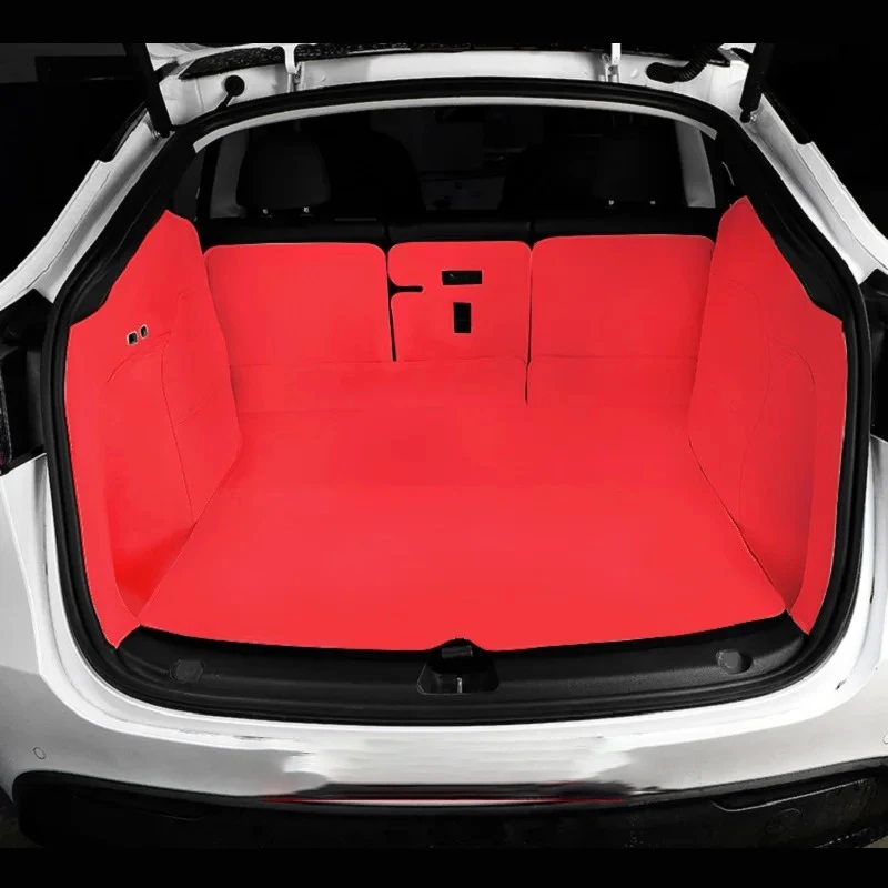 Custom Fit Trunk Mat Car Interior Accessories Durable Leather Carpet For Tesla Model 3 Model Y Four Colors Optional