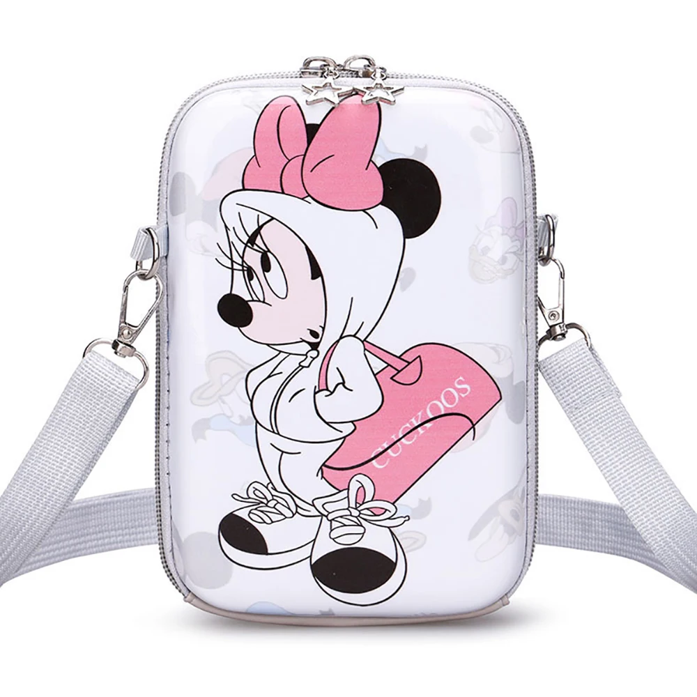 Mickey Minnie Disney Hard Shell Shoulder Bag Adjustable Storage Backpack Fashion Girl Birthday Gifts Coin Packs Children\'s Toys