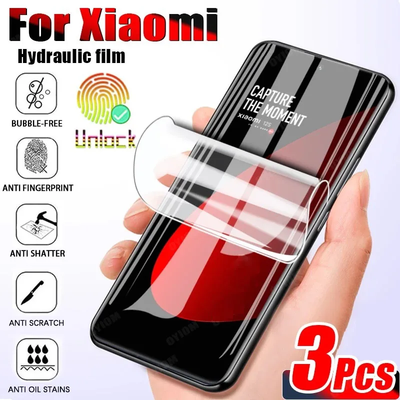 3PCS Protection Film For Xiaomi Mi 8 Lite 9 SE Mi 8 9 Pro Hydrogel Film Screen Protector Mi 6 6X A2 lite Max 2 3 Protective Film