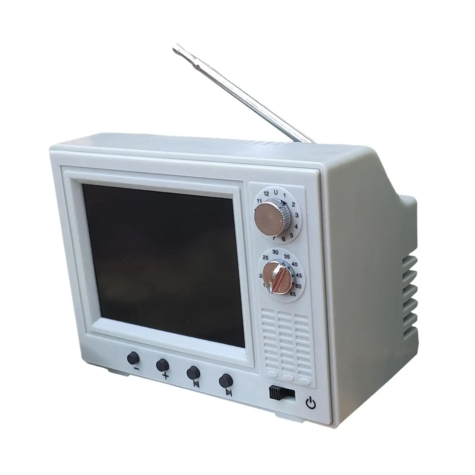 미니 워킹 TV 인형집용, 12TH 스케일 미니어처 인형 가구 장식, 미니어처 TV, 작은 텔레비전 장난감 미니 TV 가구