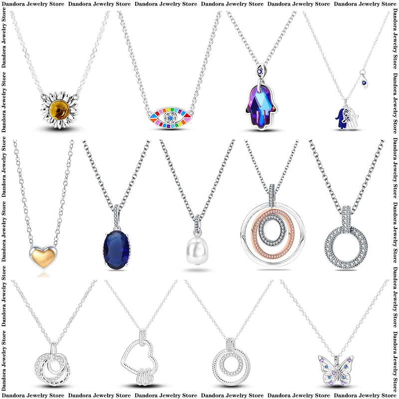 

925 Silver Charm Pendant Zircon Necklace 2023 New in Hot sale Women Unisex Necklace Jewelry Party Birthday Luxury Gift