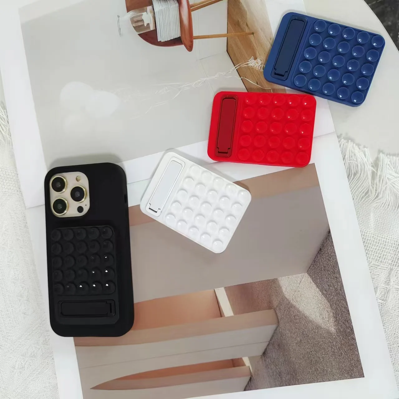 2025 neue Silikon Saug Pad Aufkleber Saugnapf Telefon Halter Silikon Tasse Matte Smartphone Glas Wand Stehen Für iPhone 13 14 15 – Detail 8