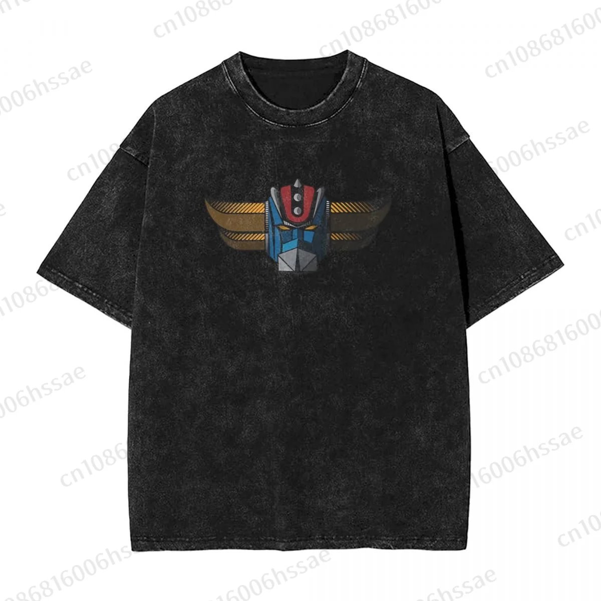 UFO Robot Goldrake Grendizer Men's Vintage Short Sleeve T Shirts Hip Hop Cotton Tee shirt Summer T-shirt