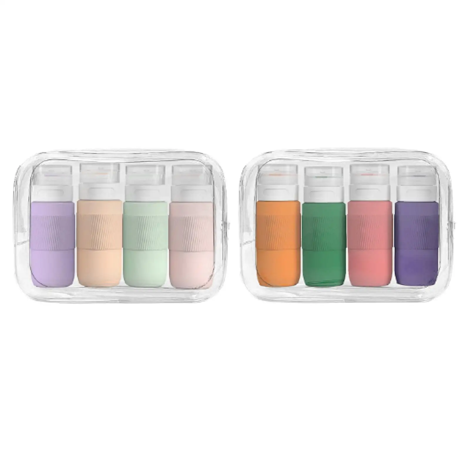 

4x Travel Bottles for Toiletries 80ml Squeeze for Cream Conditioner Hair Oil