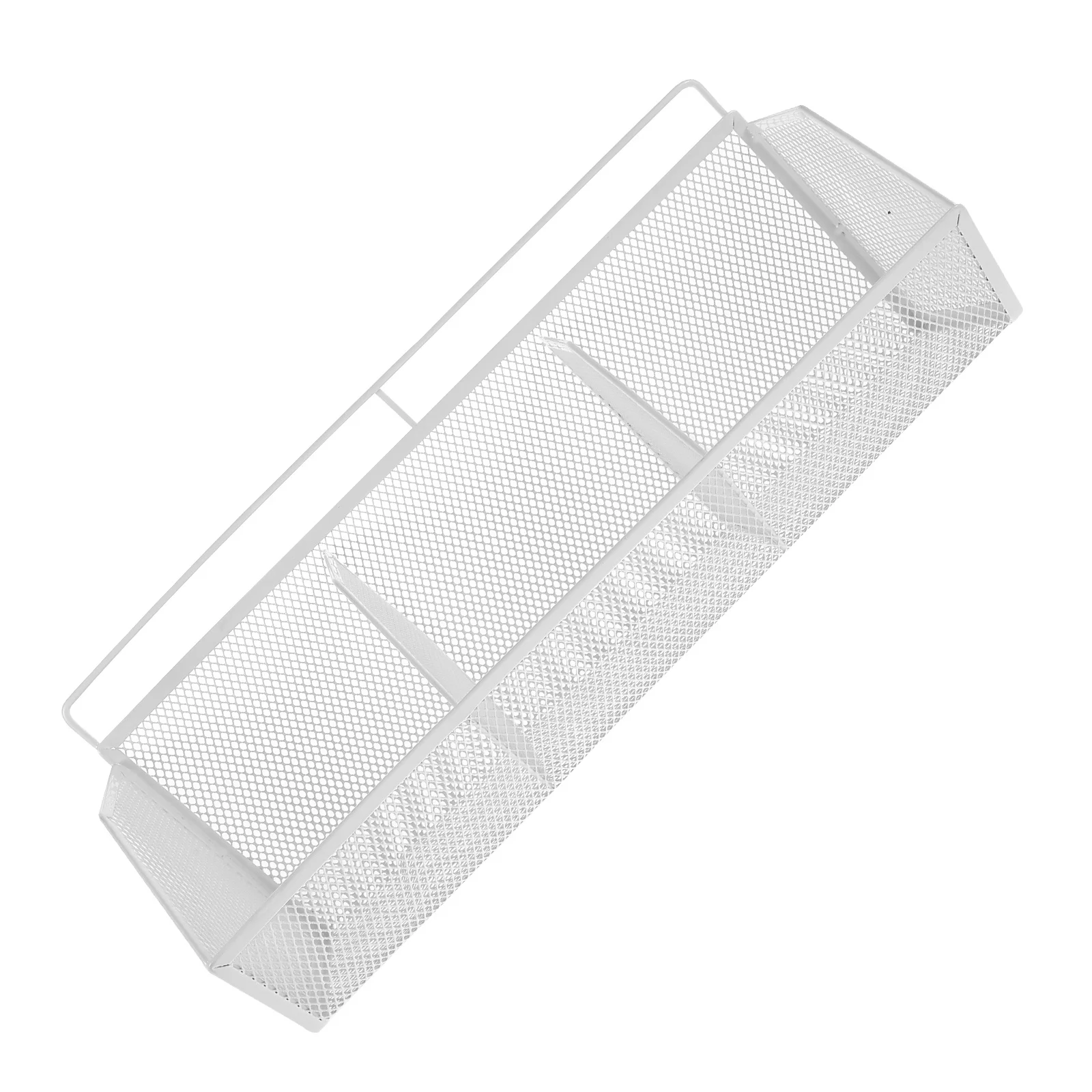

Wire Mesh File Organizer 3-Compartment Slanted Opening Office Desk Storage Rack Desktop Paper Organizer Document Holder