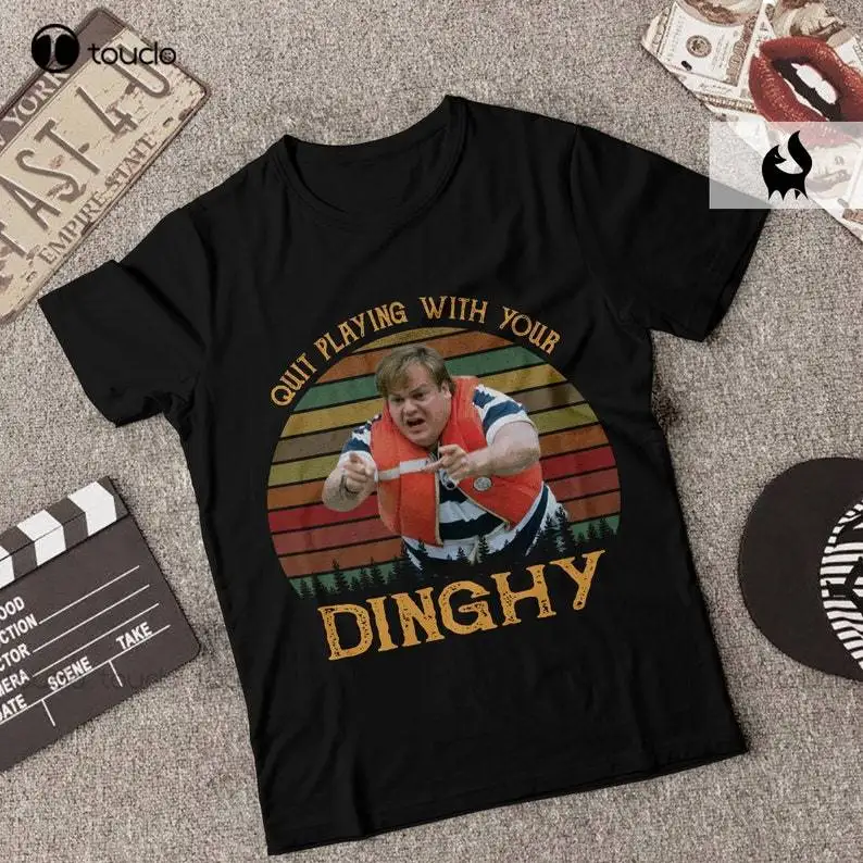 Quit Playing With Your Dinghy Retro Vintage Shirt Digital Printing Tee Shirts Funny Art Streetwear Cartoon Tee Custom Gift