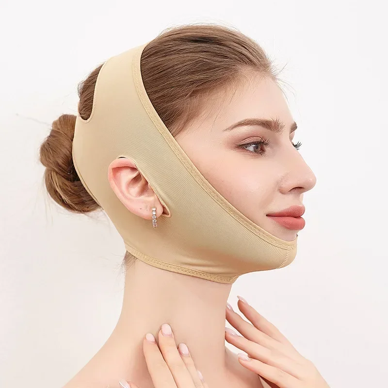 Elastic Face Slimming Bandage V Line Face Shaper Women Chin Cheek Lift Up Belt Facial Massager Strap Face Skin Care Tools Beauty