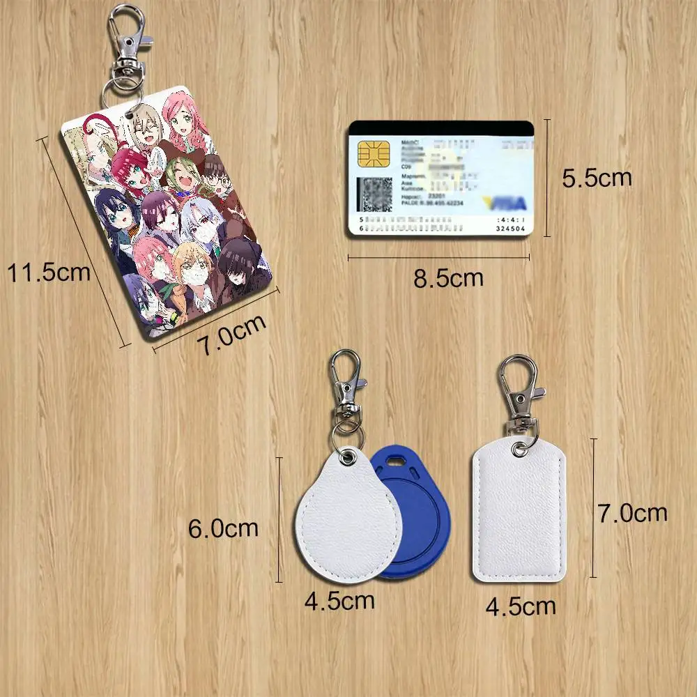 Hakari Hanazono 100 Girlfriends Who Really Cartoon Movie Singer Leather Card Holder Can Store Access Control ID Card Subway case