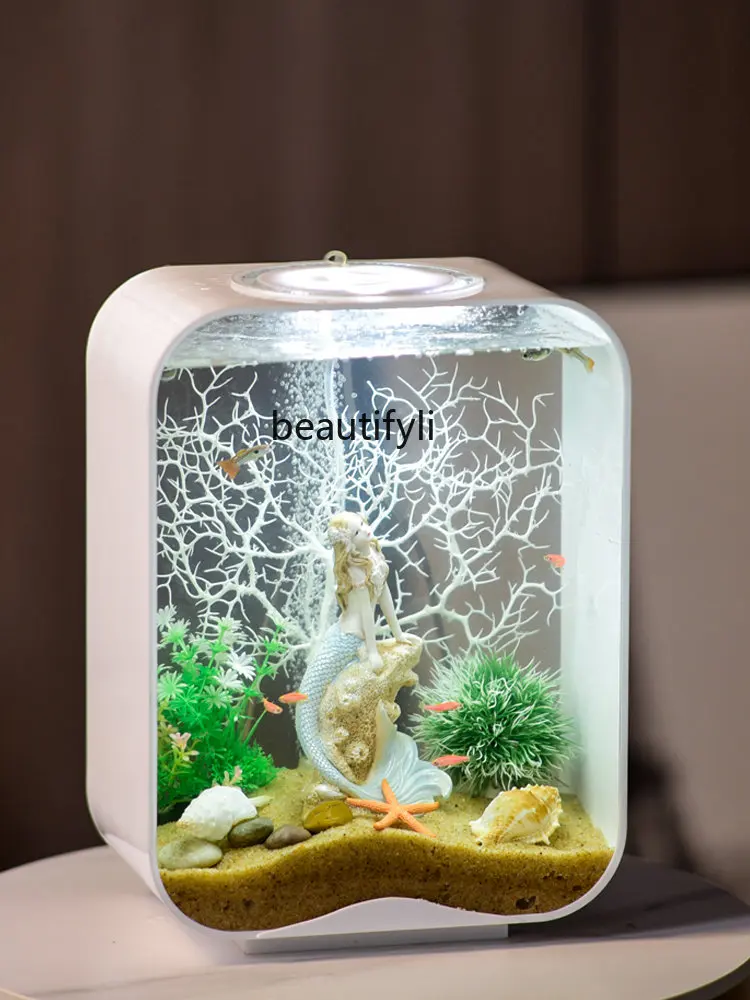 

Living Room Home Desktop Viewing Mini Aquarium Landscaping Fish Globe Ecological Decoration Package