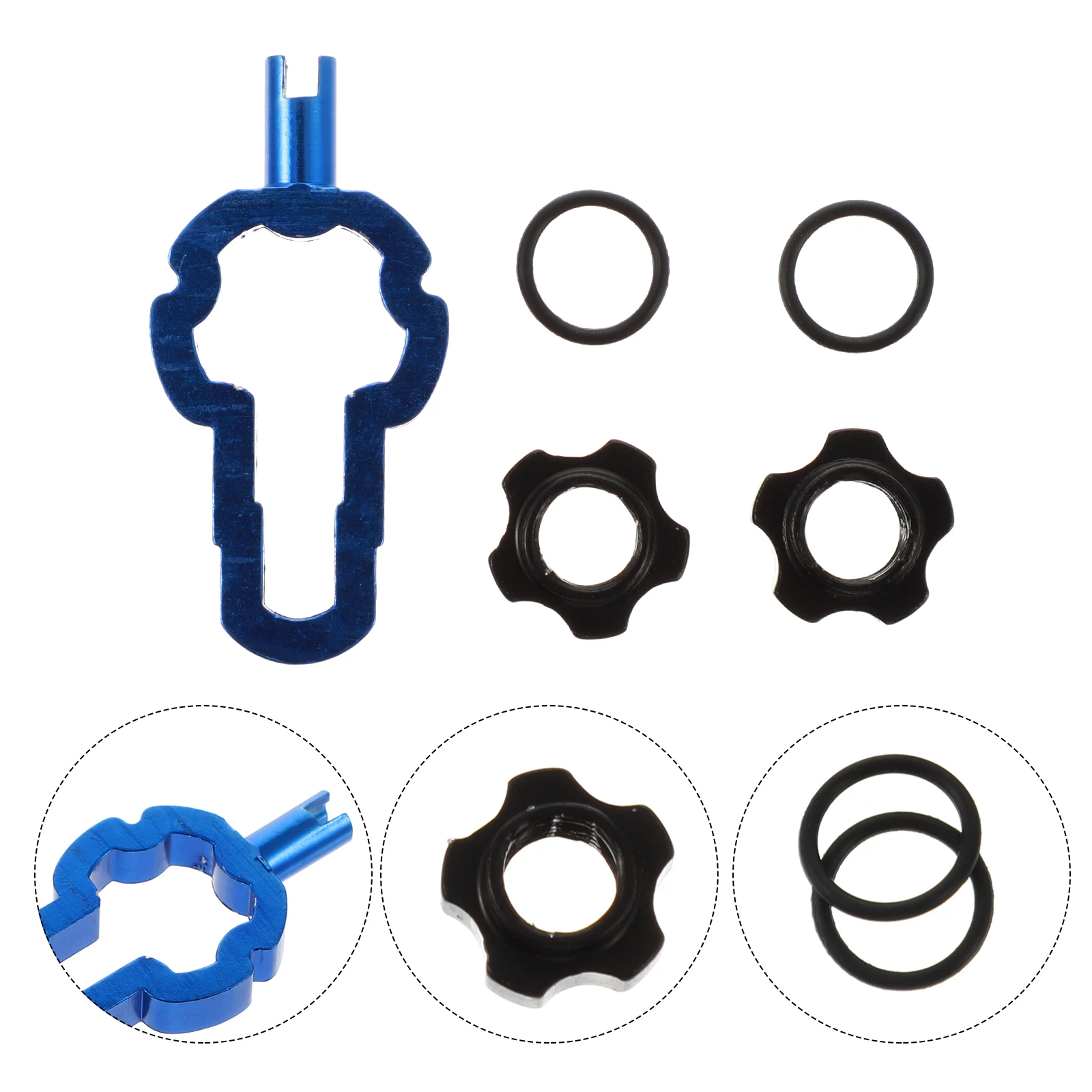 

Bicycle Rim Nut Wheel Aluminium Alloy Bike Nuts Supplies Valves Adapter Torque Converter