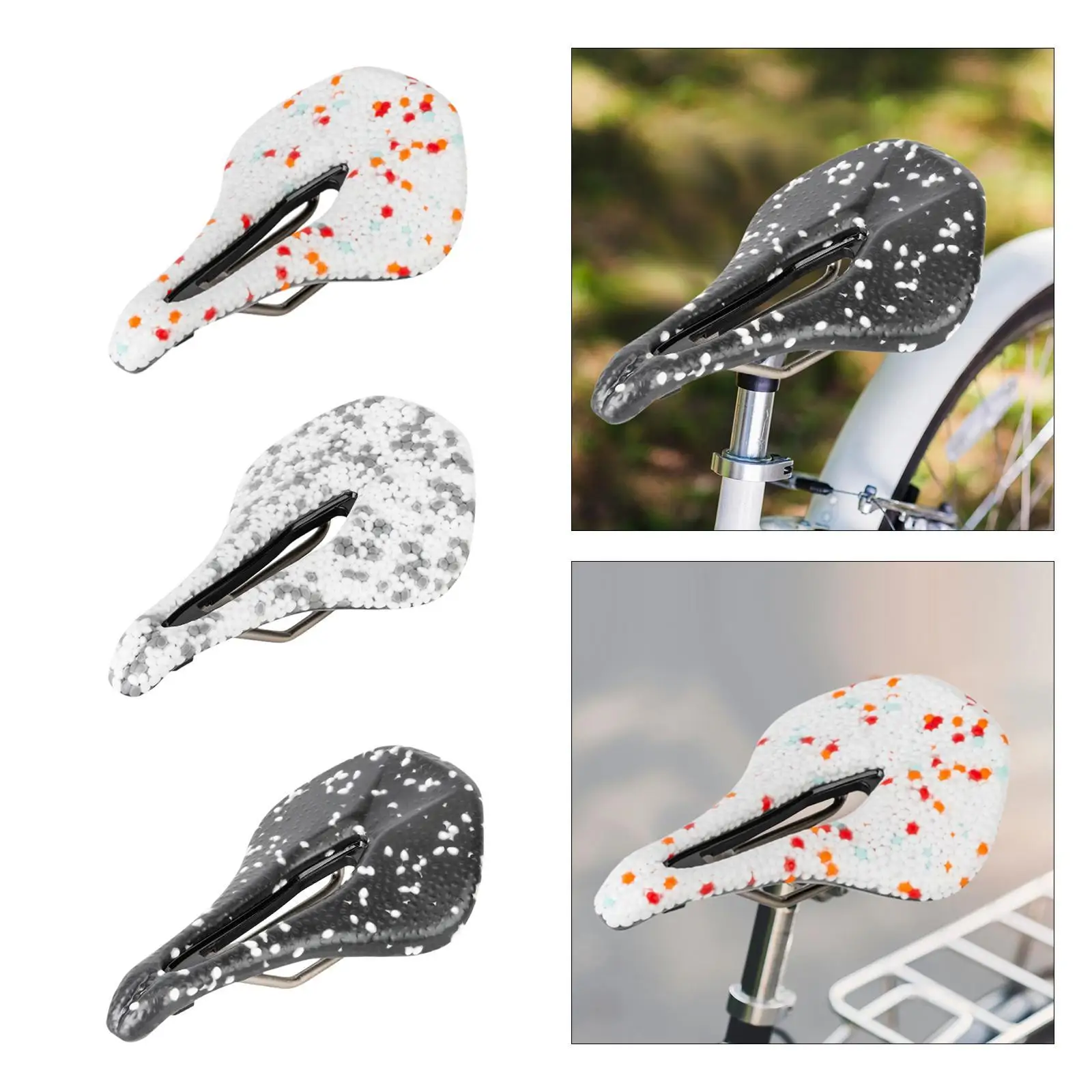 

Bike Saddle Mountain Bike Seat Shock Absorption Comfortable Easy to Install for