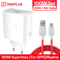 Oneplus Charger Original 100W 80W USB Adapter SUPERVOOC Type C 10A Cable For Oppo Realme Fast Chargers One Plus 15 13 12 11 Pro