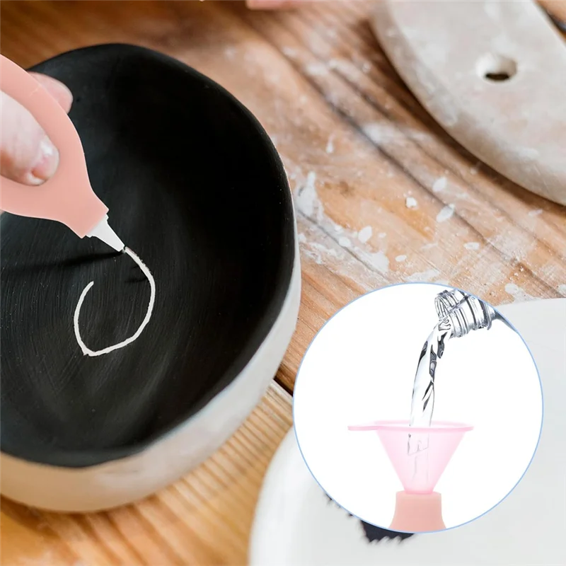 

AA76-инструменты для полимерной глины, прецизионный аппликатор, бутылка-аппликатор с прецизионным наконечником для керамической глазури, набор инструментов