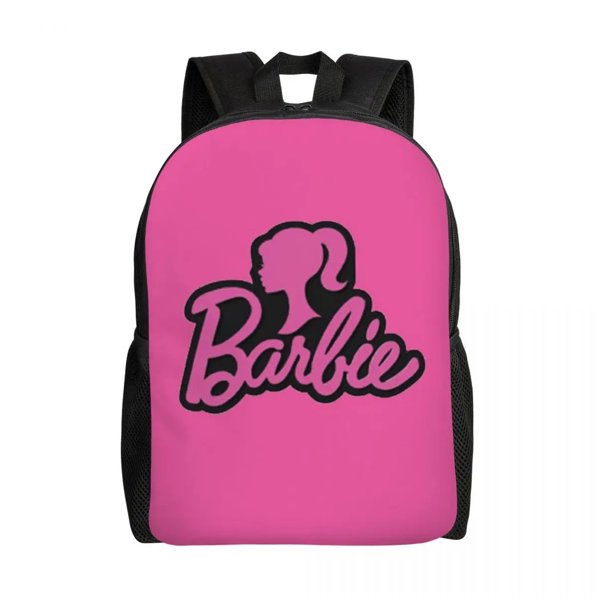 

Custom Barbie Cartoon Backpacks Men Women Casual Bookbag for School College Movie Bags