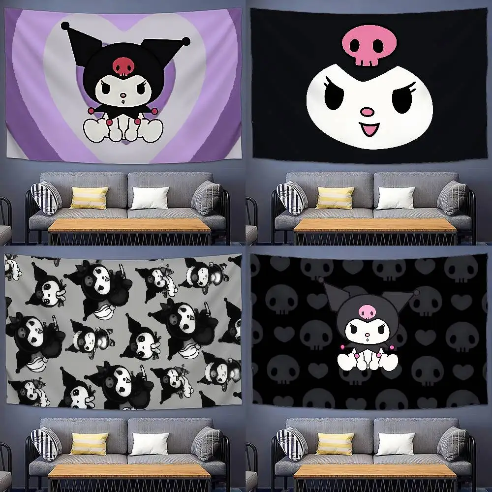 Kawaii K-Kuromi-cute Tapestry Customizable Tapestries Of Various Styles,wall Hangings, Celebrity Photo Printing,wall Hangings